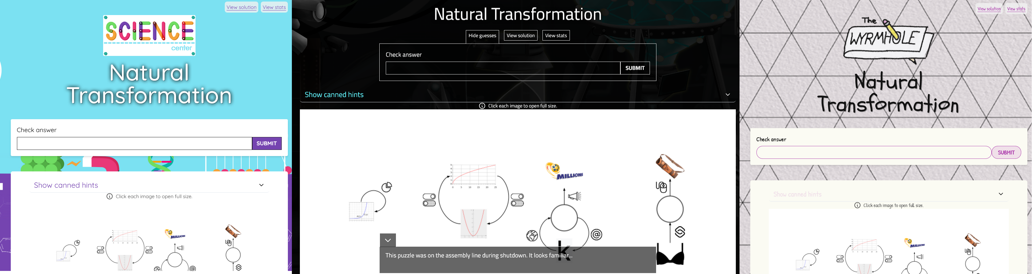 Three views of Natural Transformation