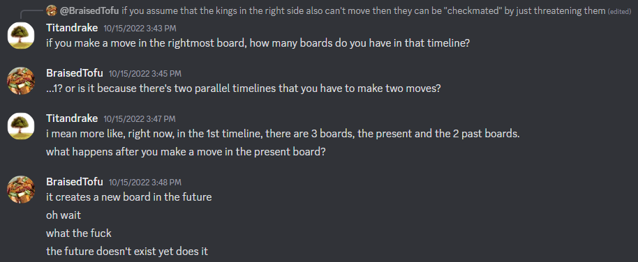A conversation about 5D Chess rules