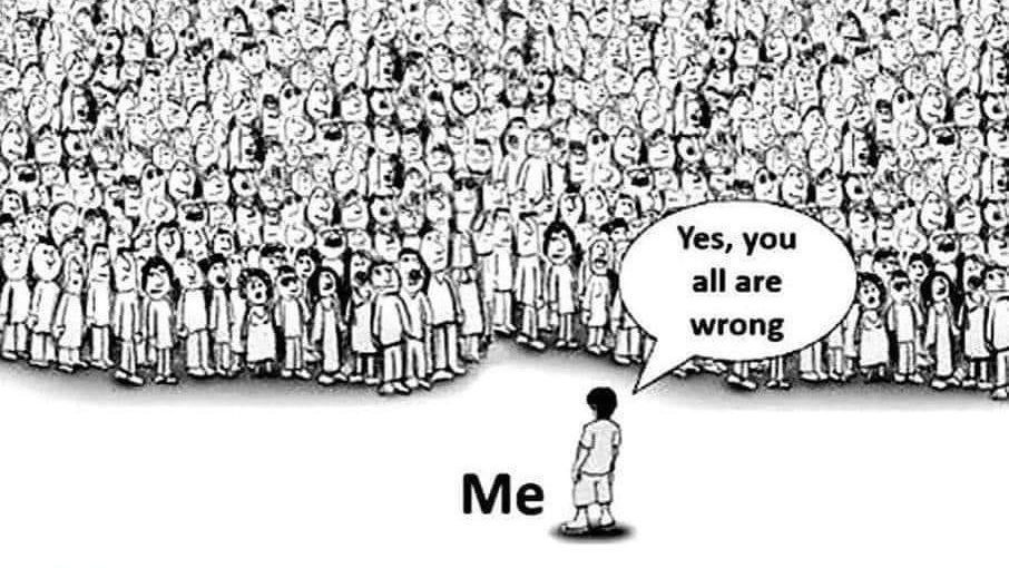 The "you all are wrong" meme