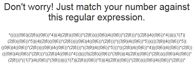 Screenshot of a big regex